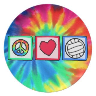 Peace, Love, Volleyball Dinner Plates