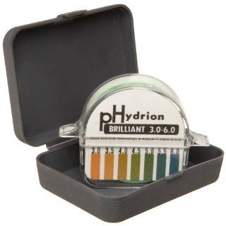 Micro Essential Lab 178 Polystyrene Hydrion Vivid Short Range pH Paper Dispenser, 3.0   6.0 pH, Double Roll Ph Test Strips