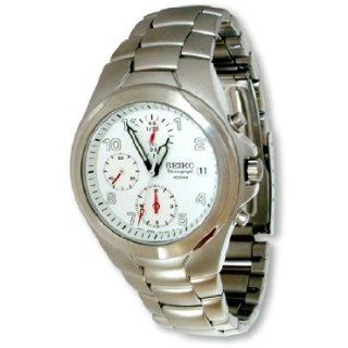 Seiko Mens 100M Chronograph Stainless Steel Watch SND181 Watches
