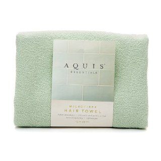 Aquis Essentials Microfiber Hair Towel, Celadon 1 ea: Health & Personal Care