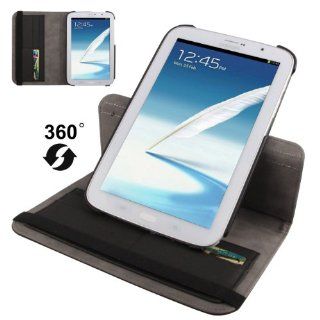 MegaGear Black Leather 360 Degree Rotating Case Cover for Samsung Galaxy Note 8.0 Tablet GT   N5100 / N5110 Android Tablet (Black): Computers & Accessories