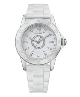Tommy Hilfiger Watch, Womens White Silicone Strap 1781096   Watches   Jewelry & Watches