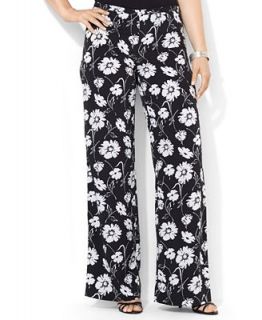 Lauren Ralph Lauren Plus Size Floral Print Wide Leg Pants   Pants   Plus Sizes