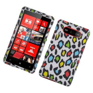 Eagle Cell PINK820R2D168 Stylish Hard Snap On Protective Case for Nokia Lumia 820   Retail Packaging   Rainbow Leopard: Cell Phones & Accessories