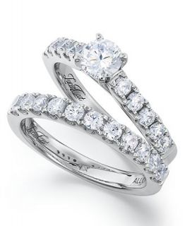 Diamond Rings Set, 14k White Gold Lucia Cut Diamond Wedding Band and Engagement Ring Set (1 1/2 ct. t.w.)   Rings   Jewelry & Watches