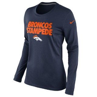 Denver Bronco Clothing : Nike Denver Broncos Ladies Broncos Stampede Local Long Sleeve T Shirt   Navy Blue : Sports Fan Apparel : Sports & Outdoors