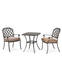 Vintage Outdoor 3 Piece Set: 26 Square Dining Table and 2 Dining Chairs   Furniture