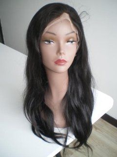 Celebrity Style GL167 24" #1B Chinese Remy Hair Ntural Wavy Full Lace Wig : Hair Replacement Wigs : Beauty