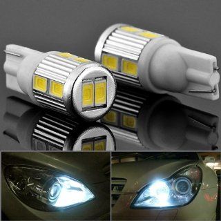Pair of T10 168 194 2825 2825LL W5W W5WB Canbus Error Free Wide Angle Wedge Xenon White 10 SMD LED Parking Position Eyelid License Plate Light Bulb For Toyota Honda Nissan Mazda Subaru Car Sedan Coupe Vehicle: Automotive