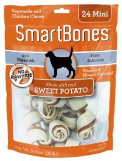 SmartBones Sweet Potato Dog Chew, Mini, 24 count : Pet Snack Treats : Pet Supplies