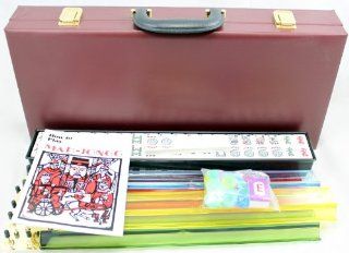 Brand New Complete American Mahjong Set in Red Case, 166 Tiles(Mah Jong mah Jongg Mahjongg): Toys & Games