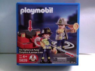 Playmobil 5829 Fire Fighters & Pump 20 Pc Set: Toys & Games