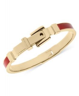 Michael Kors Gold Tone Red Epoxy Buckle Bangle Bracelet   Fashion Jewelry   Jewelry & Watches
