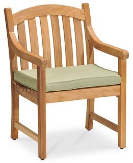 Princeton Teak Outdoor Cushioned Dining Chair   Furniture