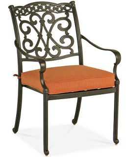 Soriano Outdoor Patio Furniture, Cushioned Dining Chair   Furniture