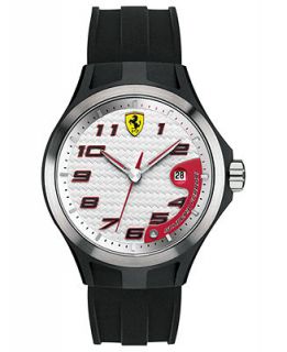 Scuderia Ferrari Watch, Mens Lap Time Black Silicone Strap 44mm 830013   Watches   Jewelry & Watches