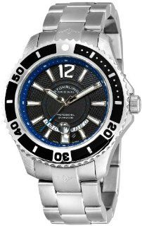 Stuhrling Original Men's 161B4.331151 Nautical Regatta Diver Swiss Quartz Date Stainless Steel Bracelet Watch: Watches