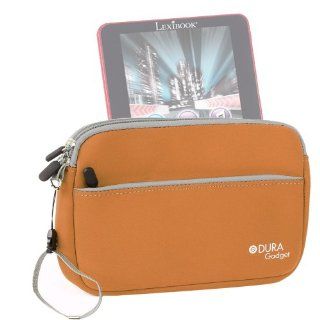 DURAGADGET "Travel" Orange Durable Neoprene Zip Case / Cover With Front Storage Pocket For Lexibook Tablet Master, Lexibook Tablette MFC155FR Master & Lexibook My First Laptop 7 Inch: Computers & Accessories