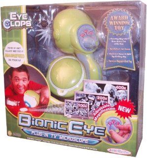 EyeClops the Bionic Eye Multi Zoom (100x, 200x and 400x) Magnifier Set That Plugs to Your TV with EyeClops Bionic Eye, I.R.I.S Lens Attachment, Viewing Tube, Viewing Dish, and Base: Toys & Games