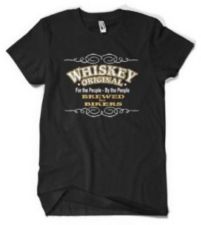 (Cybertela) Whiskey Original For The People By The People Brewed For Bikers Men's T shirt Drinking Chopper Tee: Clothing