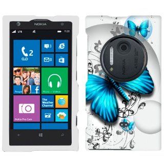Nokia Lumia 1020 Blue Butterfly Phone Case Cover: Cell Phones & Accessories