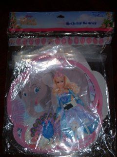 Barbie Island Princess "Happy Birthday" Banner: Toys & Games