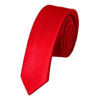 Red Solid Skinny Ties for Men Slim Silk Tie with Box PS1003 148cm*7cm Red at  Mens Clothing store