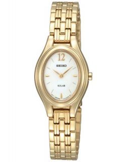 Seiko Watch, Womens Solar Gold Tone Stainless Steel Bracelet 21mm SUP008   Watches   Jewelry & Watches