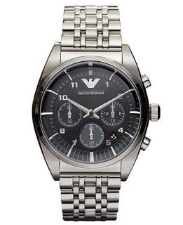 Emporio Armani Watch, Chronograph Stainless Steel Bracelet 43mm AR0373   Watches   Jewelry & Watches