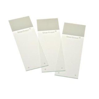 Starfrost Adhesive Microscope Slides, Straight Edge, 144/gross, 1 gross, White: Microscopy Slides Substrate: Industrial & Scientific