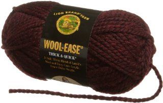 Lion Brand Yarn 640 143 Wool Ease Thick and Quick Yarn, Claret