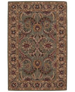 MANUFACTURERS CLOSEOUT! Nourison Area Rug, India House IH18 Green 5 x 8   Rugs