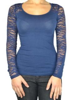 143Fashion Women's Long Sleeve Lace Sweater at  Womens Clothing store