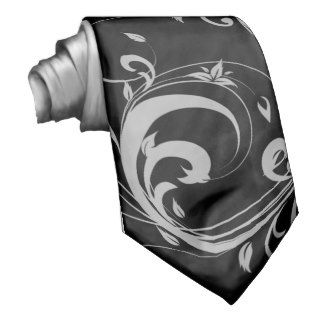 Black and Gray Swirl Necktie