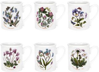 Portmeirion Botanic Garden Breakfast Mugs (Set of 6): Kitchen & Dining