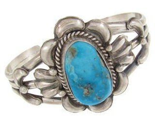 Native American Turquoise Old Pawn Style Bracelet GS61414: Cuff Bracelets: Jewelry