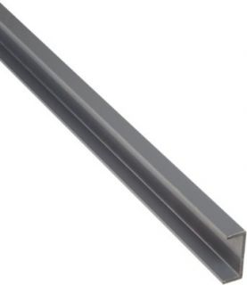 PVC (Polyvinyl Chloride) U Channel, Opaque Gray, Equal Leg Length, Rounded Corners, NSF 61, 0.787" Leg Lengths, 1.87" Width, 0.137" Wall Thickness, 72" Length Pvc Plastic Raw Materials