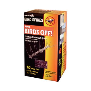 Bird-X Stainless Steel Bird Spikes — 10ft.L x 5in.W, Model# STS-10R  Bird Repellers