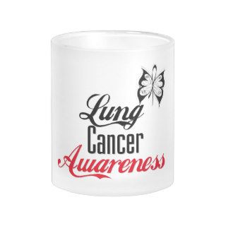 Lung Cancer Awareness Butterfly Coffee Mug