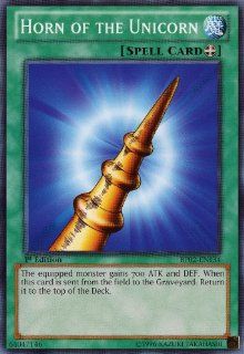 Yu Gi Oh!   Horn of the Unicorn (BP02 EN134)   Battle Pack 2: War of the Giants   1st Edition   Common: Toys & Games