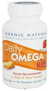 Nordic Naturals   Daily Omega Kids Strawberry 500 mg.   30 Softgels: Health & Personal Care