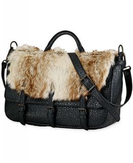 Denim & Supply Ralph Lauren Faux Leather Mixed Media Convertible Messenger Bag   Women