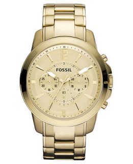 Fossil Mens Chronograph Grant Gold Ion Plated Stainless Steel Bracelet Watch 44mm FS4724   Watches   Jewelry & Watches