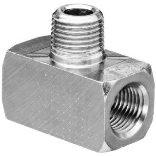 Polyconn PC132NB 2 Nickel Plated Brass Pipe Fitting, Branch Tee, 1/8" NPT Male x 1/8" NPT Female (Pack of 10): Industrial Pipe Fittings: Industrial & Scientific