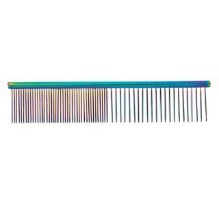 Master Grooming Tools Steel Pet Rainbow Greyhound Comb, Face and Finishing, 4 1/2 Inch : Greyhound Comb Medium Fine : Pet Supplies
