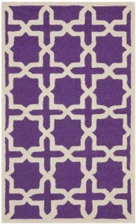 Safavieh CAM125K Cambridge Collection Handmade Wool Area Rug, 2 by 3 Feet, Purple/Ivory  