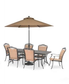 Beachmont Outdoor 7 Piece Set: 84 x 42 Dining Table, 4 Dining Chairs and 2 Swivel Chairs   Furniture