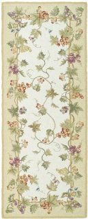 Safavieh Chelsea Collection HK116A Hand hooked Ivory Wool Area Rug, 3 Feet by 8 Feet  
