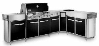 Weber Summit 294101 112" Gas Grill Center with 769 sq. in. Cooking Area, 6 Stainless Steel Burners, Infrared Rotisserie, Sear Station, Side Burner and Social Area: Black, Natural Gas : Freestanding Grills : Patio, Lawn & Garden