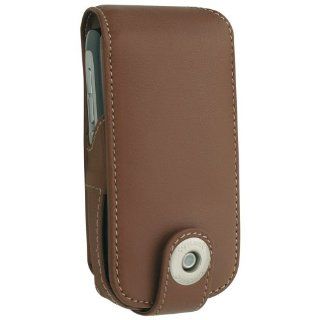 Covertec Palm Treo 680750v Luxury Leather Case   Tan: Cell Phones & Accessories
